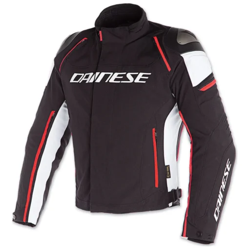 Dainese Racing 3 D-Dry Zwart Wit Fluo Rood -Motorfietsuitrusting Winkel 160 3286 a