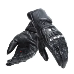 Dainese Druid 4 Zwart Zwart Charcoal Grijs -Motorfietsuitrusting Winkel dainese druid 4 leather gloves black black charcoal gray 1