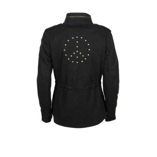 Helstons Tara Canvas Cotton Black Jacket -Motorfietsuitrusting Winkel helstons tara canvas cotton black 2