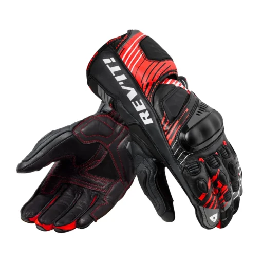 REV'IT! Gloves Apex Neon Red Black -Motorfietsuitrusting Winkel rev it gloves apex neon red black