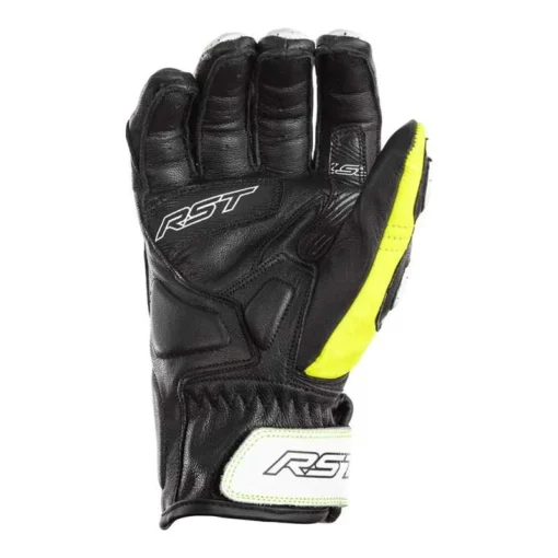 RST Stunt III Ce Mens Glove Black White Neon Yellow -Motorfietsuitrusting Winkel rst stunt iii ce mens glove black white neon yellow 2