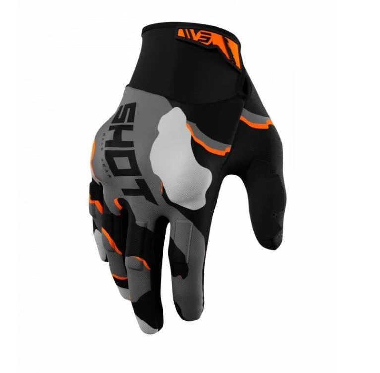 Motorfietsuitrusting Winkel -Motorfietsuitrusting Winkel shot gloves drift camo neon orange 1