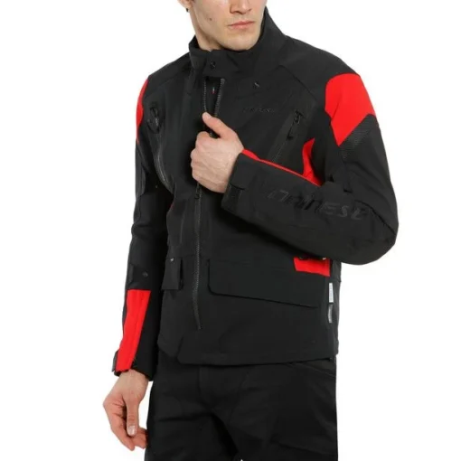 Dainese Tonale D-Dry Black Lava Red Black Motorcycle Jacket -Motorfietsuitrusting Winkel tonale d dry jacket 1 1